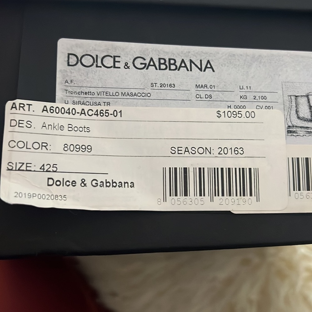 Authentic Dolce & Gabbana Leather Zip Mid Boot - Picture 12 of 12